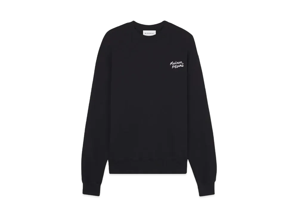 Maison Kitsune Handwriting Comfort Sweatshirt "Black/White"