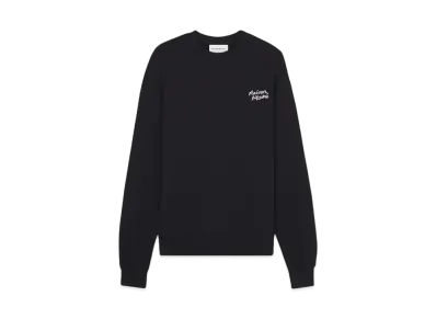 Maison Kitsune Handwriting Comfort Sweatshirt "Black/White"