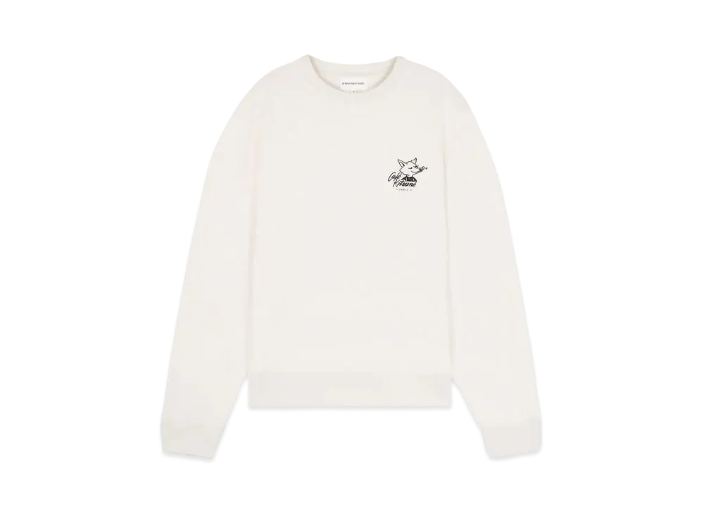 Maison Kitsune Cafe Kitsune Fox Relax Sweatshirt "Tapioca"