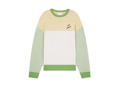 Maison Kitsune Cafe Kitsune Colorblock Relaxed Sweatshirt "Chai Colorblock"