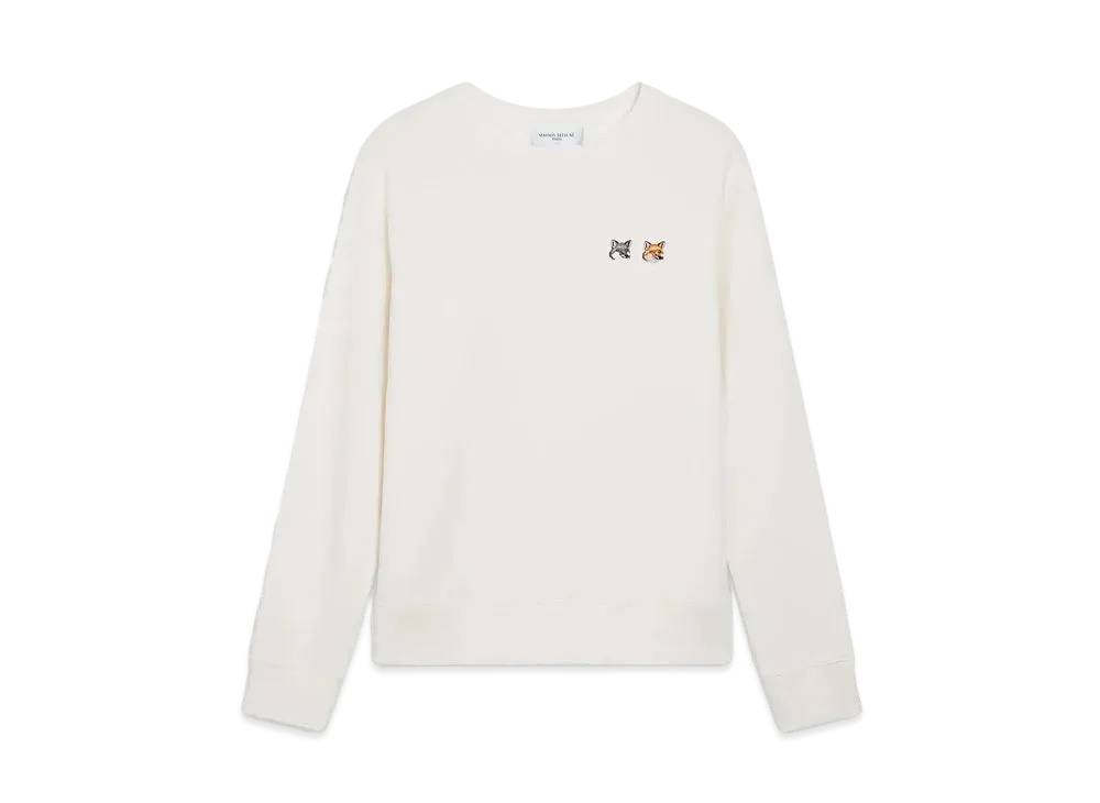 Maison Kitsune Double Fox Head Patch Classic Sweatshirt "Ecru"