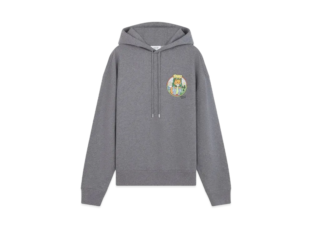 Maison Kitsune Rambling Fox Oversized Hoodie "Medium Grey Melange"