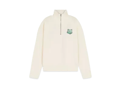 Maison Kitsune 6-18 Maison Kitsune Beach Club Comfort Half-Zip Sweatshirt "Paper"