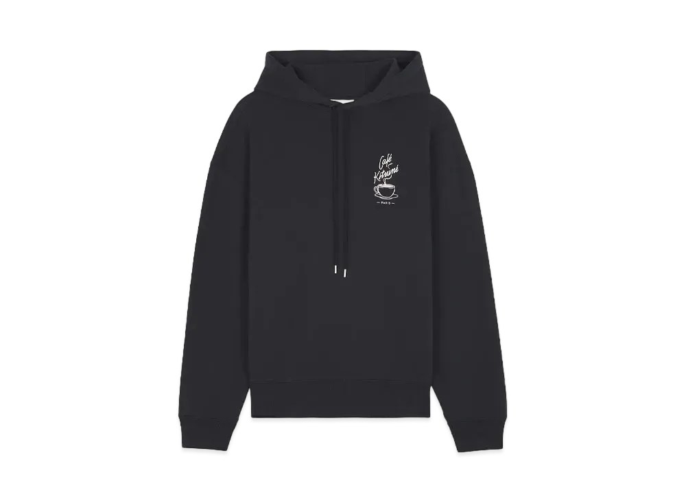 Maison Kitsune Cafe Fox Coffee Cup Hoodie "Black"