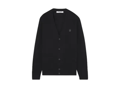 Maison Kitsune Bold Fox Head Patch Regular Cardigan "Black"