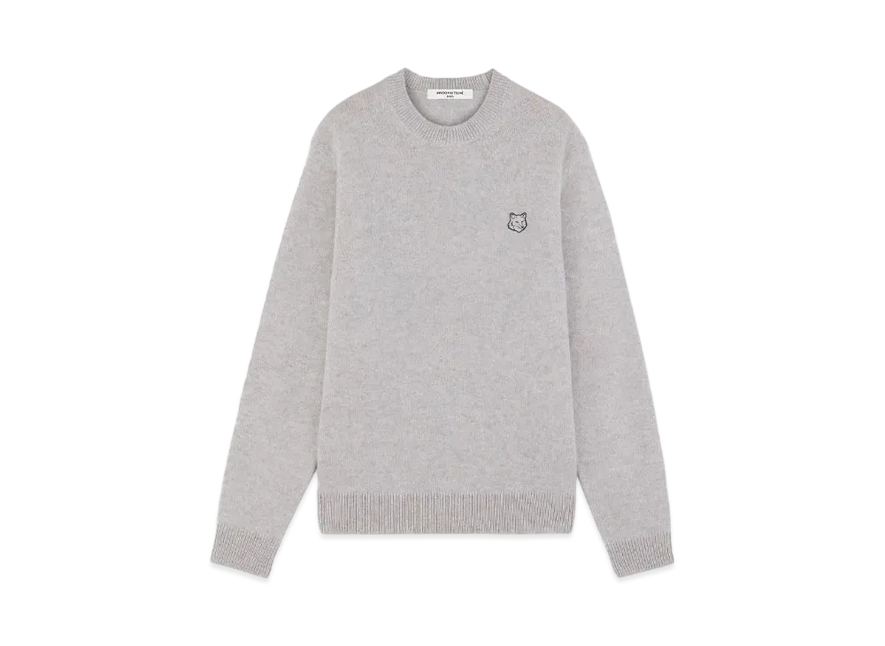 Maison Kitsune Bold Fox Head Patch Regular Jumper "Light Grey Melange"