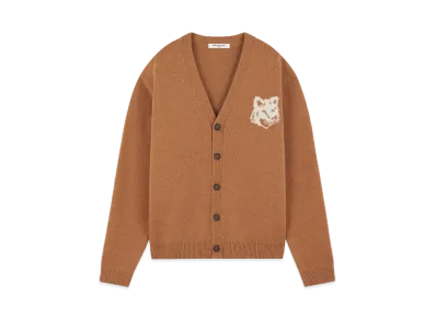 Maison Kitsune Fox Head Intarsia Comfort Cardigan "Sequoia"