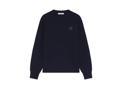 Maison Kitsune Bold Fox Head Patch Comfort Rib Jumper "Ink blue"