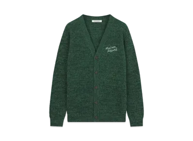 Maison Kitsune Handwriting Comfort Cardigan "Ranger Green/Eucalyptus"