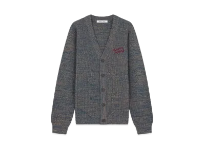 Maison Kitsune Handwriting Comfort Cardigan "Birch/lake Blue"