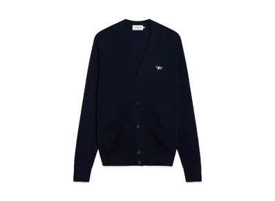 Maison Kitsune Tricolor Fox Patch Classic Cardigan "Navy"
