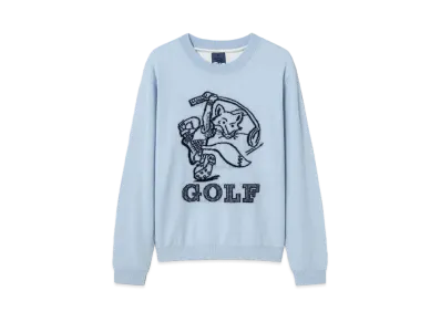 Maison Kitsune Swing Fox Pullover Sweater "Light Blue"