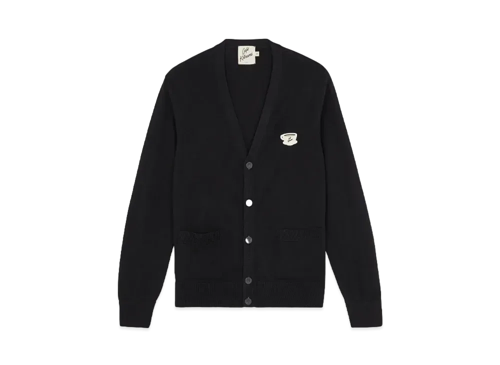 Maison Kitsune Cafe Fox Cup Patch Cardigan "Black"