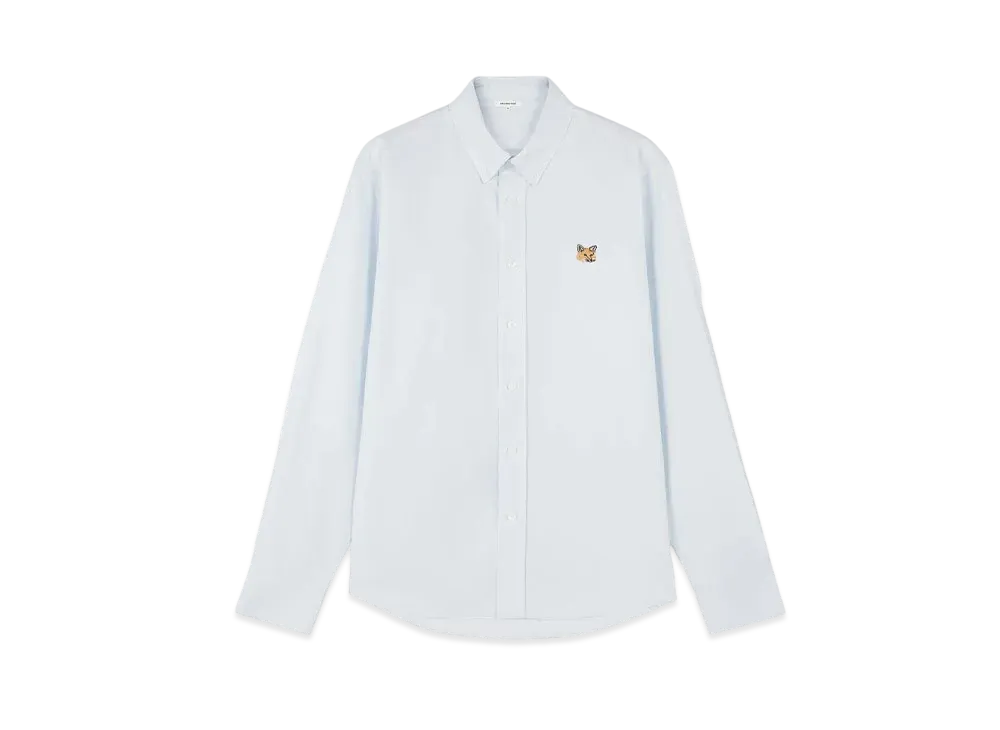 Maison Kitsune Mini Fox Head Classic Bd Shirt "Light Blue"