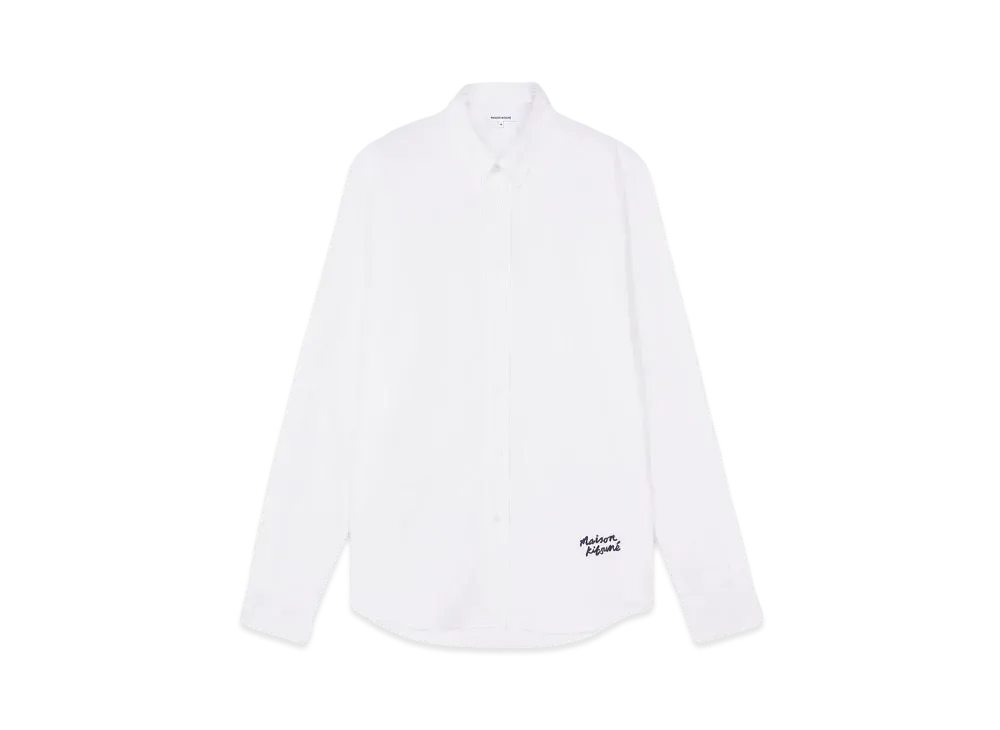 Maison Kitsune Handwriting Casual Bd Shirt "White"