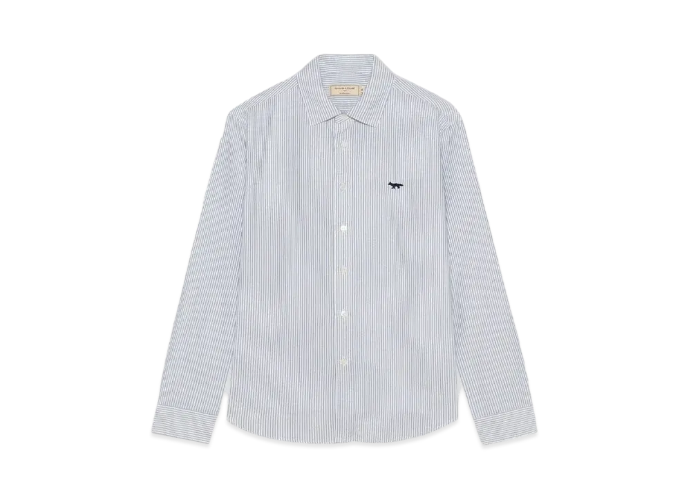 Maison Kitsune Japan Exclusive Striped Shirt "Navy Stripes"