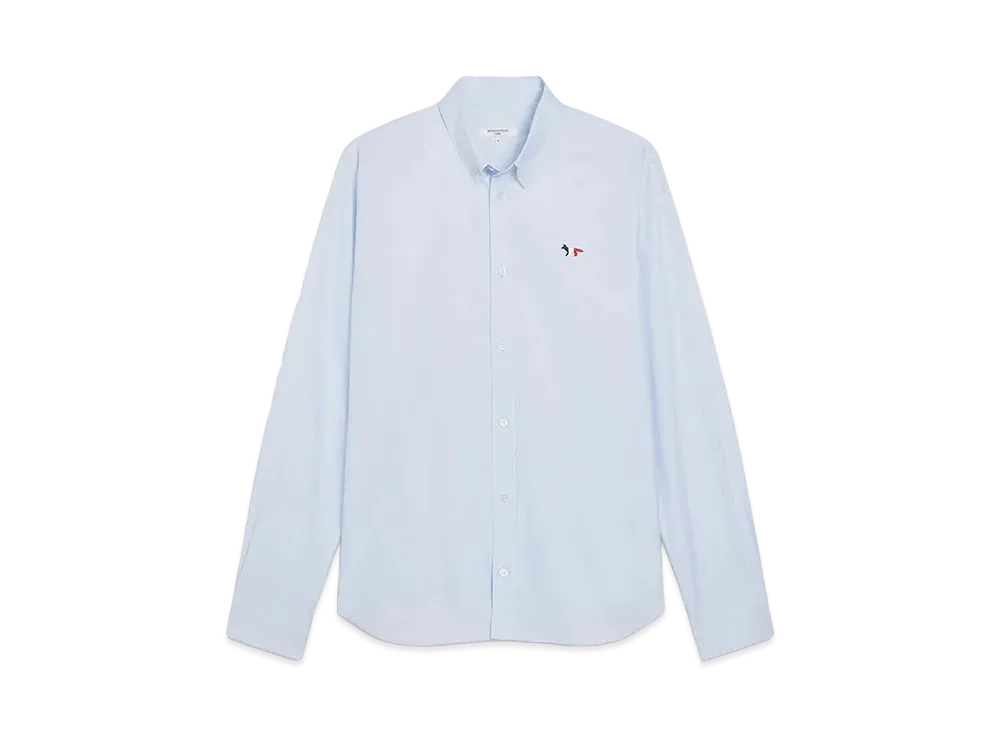 Maison Kitsune Tricolor Fox Patch Classic Shirt "Light Blue"