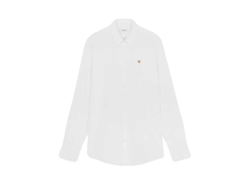 Maison Kitsune Fox Head Embroidered Classic Shirt "White"