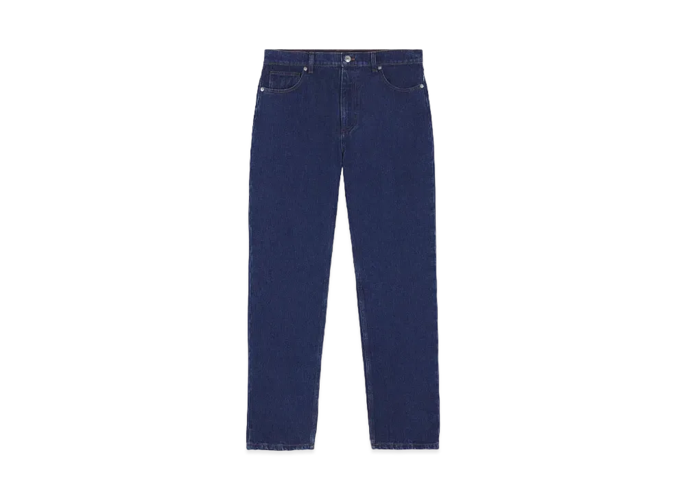 Maison Kitsune Straight Denim "Stone Washed Indigo"