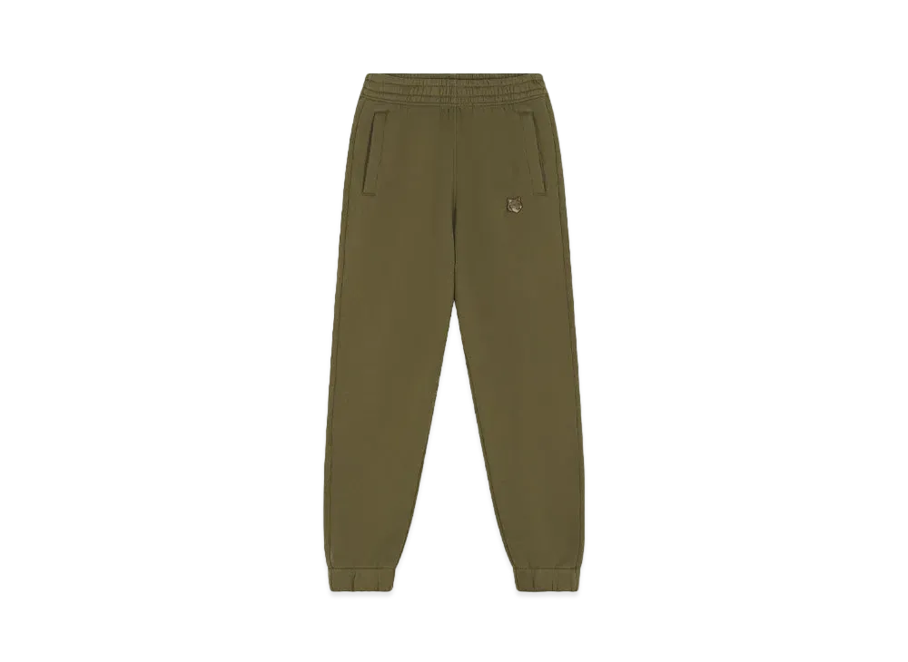 Maison Kitsune Bold Fox Head Patch Comfort Jog Pants "Military Green"