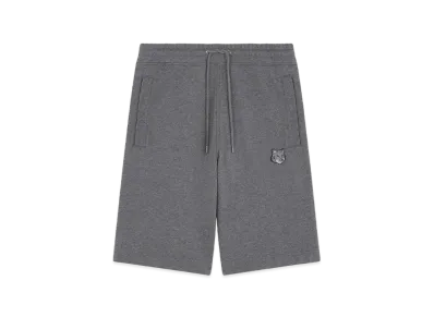 Maison Kitsune Bold Fox Head Patch Oversized Jog Shorts "Dark Grey Melange"