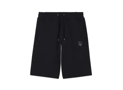 Maison Kitsune Bold Fox Head Patch Oversized Jog Shorts "Black"