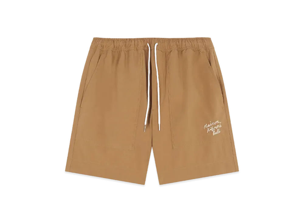 Maison Kitsune Bali Fox Head Patch Casual Board Short "Chino Beige"
