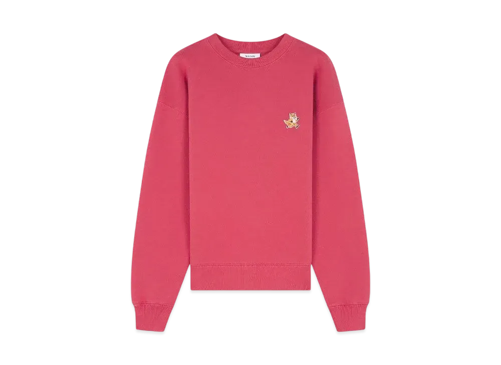 Maison Kitsune Women'S Speedy Fox Patch Comfort Sweatshirt "Redcurrent"