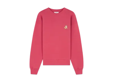 Maison Kitsune Women'S Speedy Fox Patch Comfort Sweatshirt "Redcurrent"