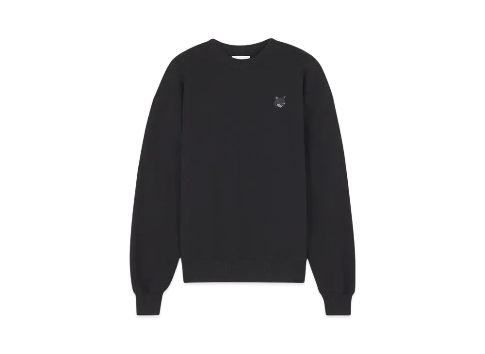Maison Kitsune Women'S Bold Fox Head Patch Comfort Sweatshirt "Black"