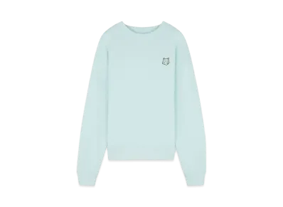 Maison Kitsune Women'S Bold Fox Head Patch Comfort Sweatshirt "Peppermint"