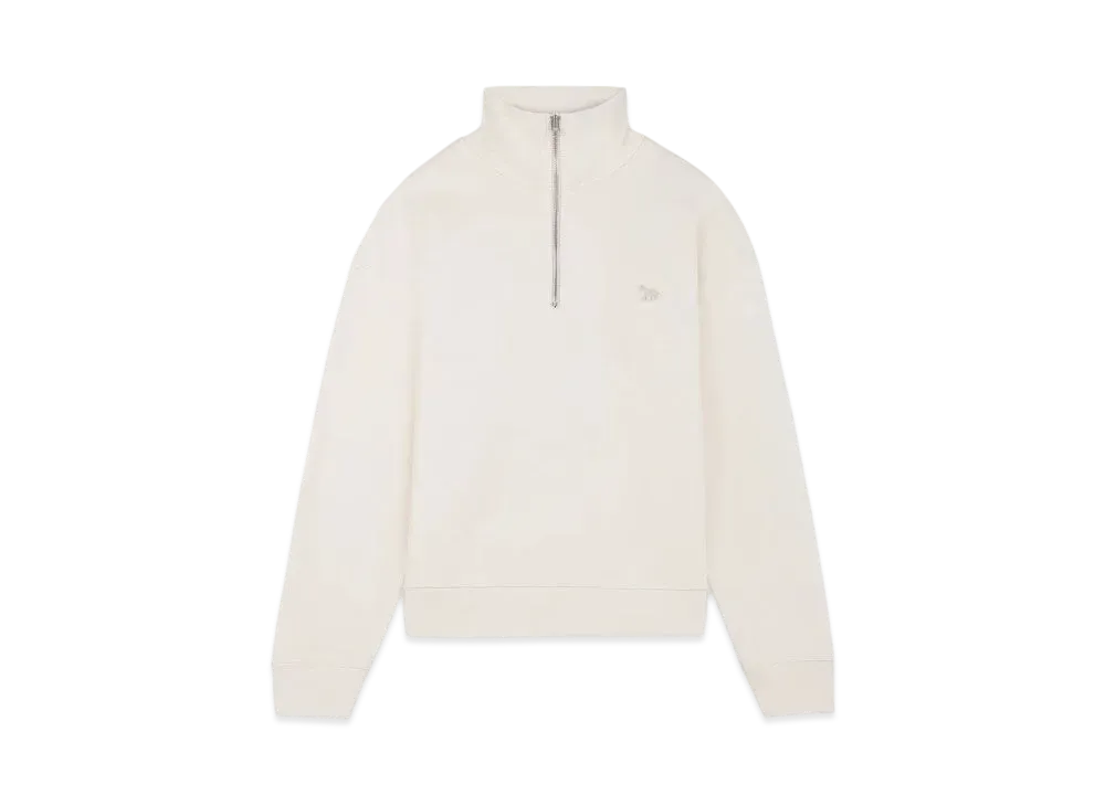 Maison Kitsune Women'S Baby Fox Patch Half-Zip Sweatshirt "Fresh Cotton"