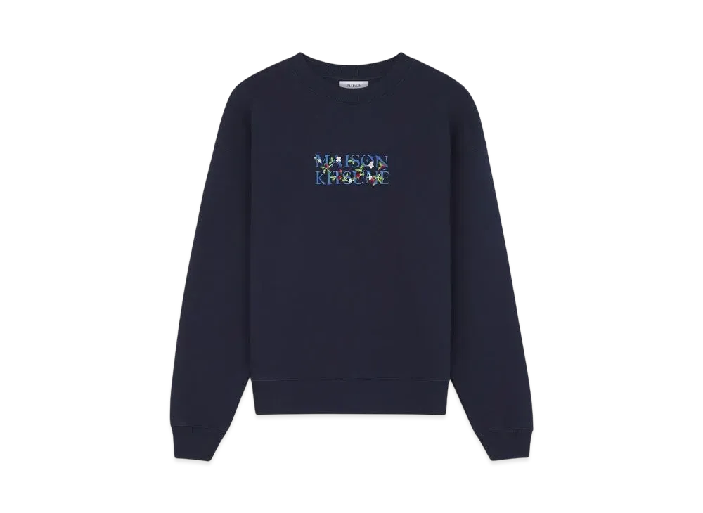 Maison Kitsune Strawberry Leaf Comfort Sweatshirt "Navy"