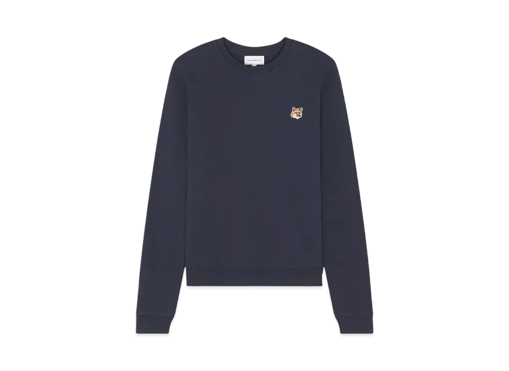 Maison Kitsune Women'S Fox Head Patch Regular Sweatshirt "Ink Blue"