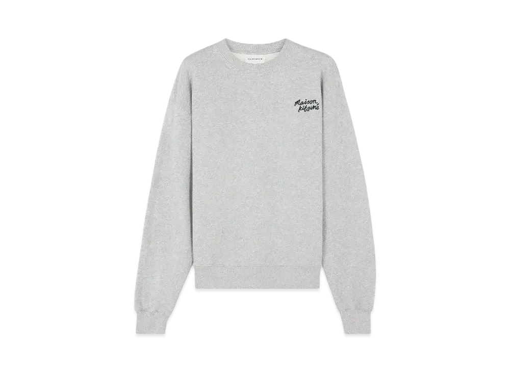 Maison Kitsune Handwriting Comfort Sweatshirt "Light Grey Melange/Black"