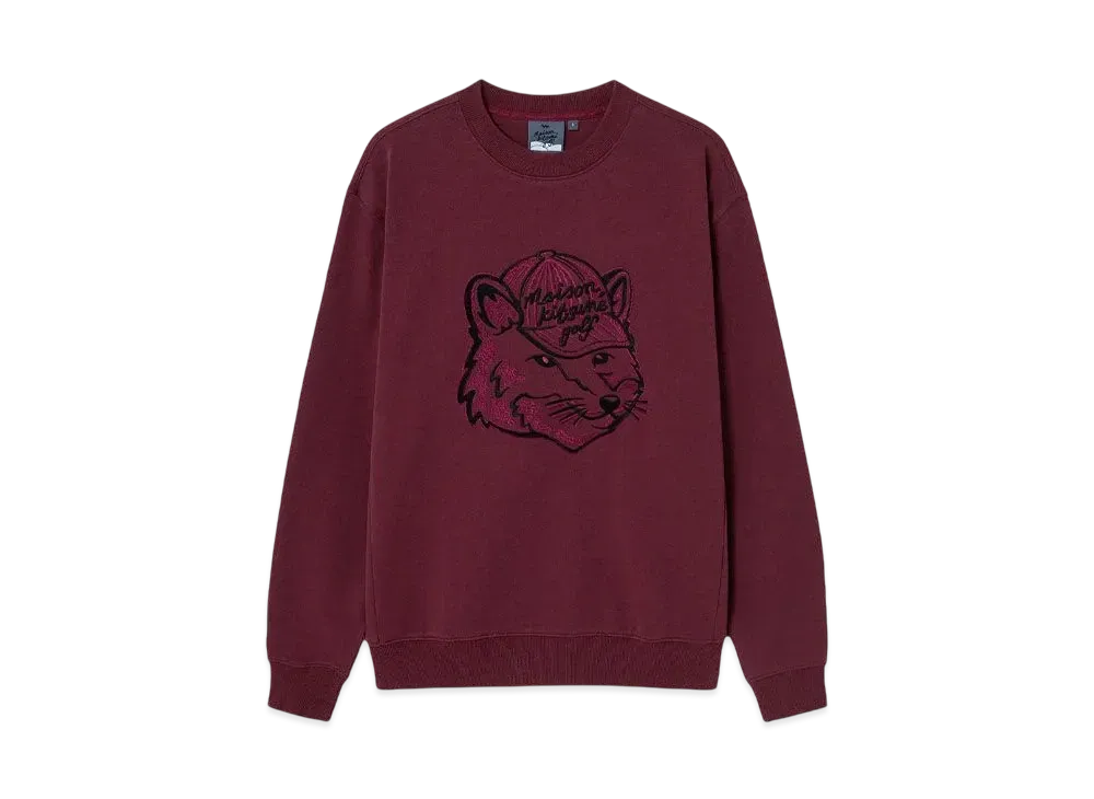 Maison Kitsune Fox Head Sweatshirt "Burgundy"