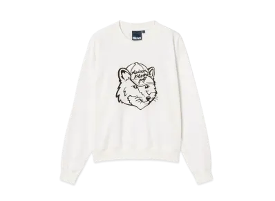 Maison Kitsune Fox Head Sweatshirt "Cream"