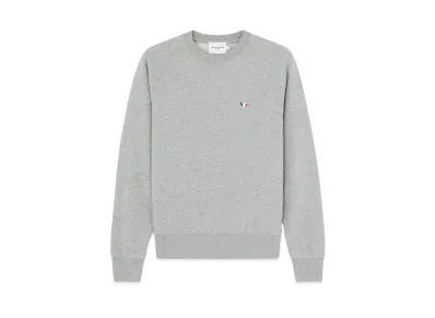 Maison Kitsune Tricolor Fox Patch Adjusted Sweatshirt "Grey Melange"