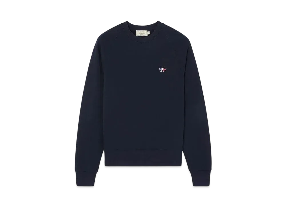 Maison Kitsune Tricolor Fox Patch Adjusted Sweatshirt "Navy"