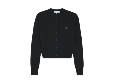 Maison Kitsune Women'S Bold Fox Head Patch Regular Cardigan "Black"