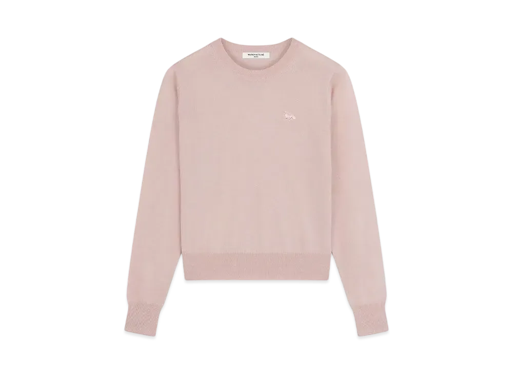 Maison Kitsune Baby Fox Patch Regular Jumper "Pasture rose"