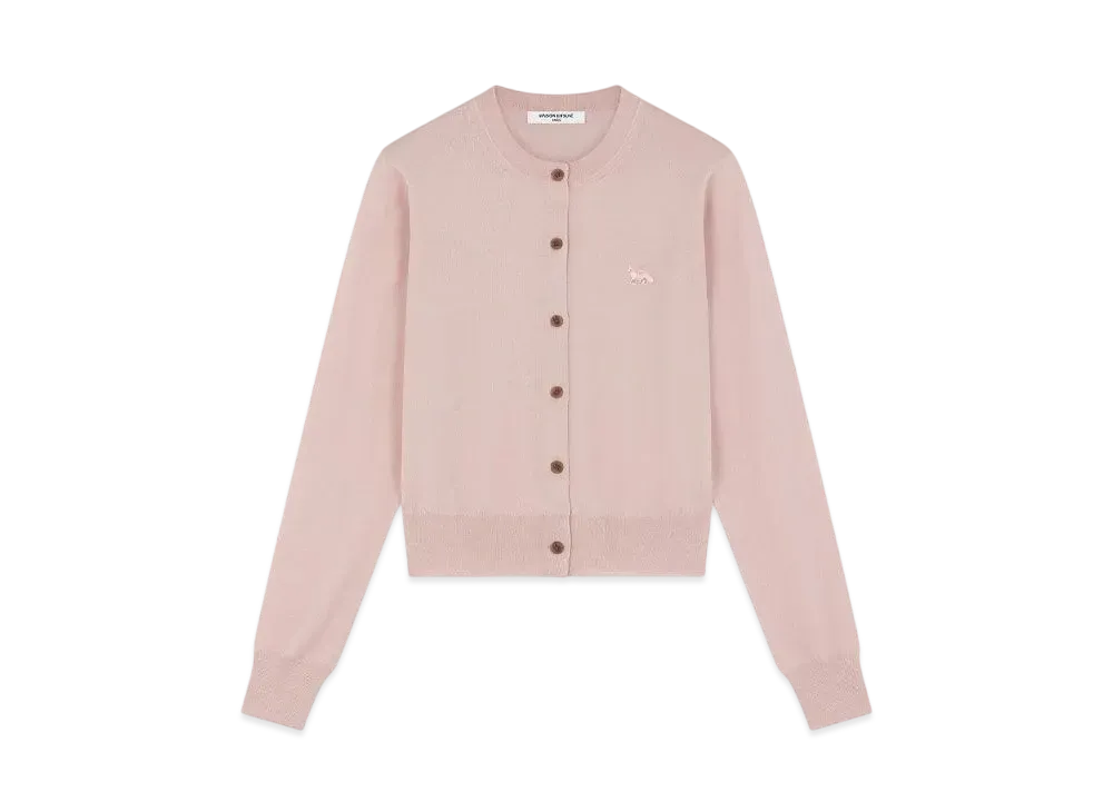 Maison Kitsune Baby Fox Patch Regular Cardigan "Pasture rose"