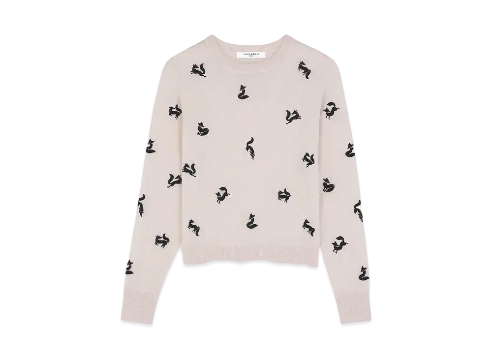 Maison Kitsune Fancy Fox Embroidered Jumper "Fresh Cotton"