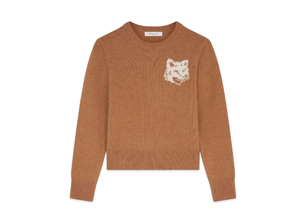 Maison Kitsune Fox Head Intarsia Regular Jumper "Sequoia"