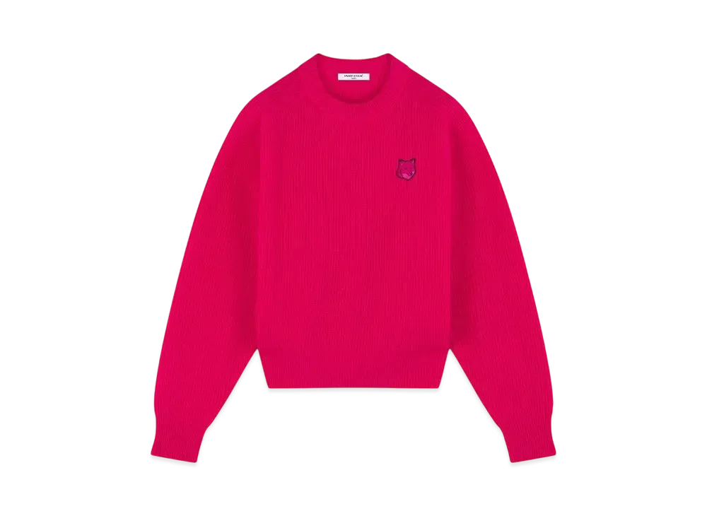 Maison Kitsune Women'S Bold Fox Head Patch Comfort Rib Jumper "Supernova"