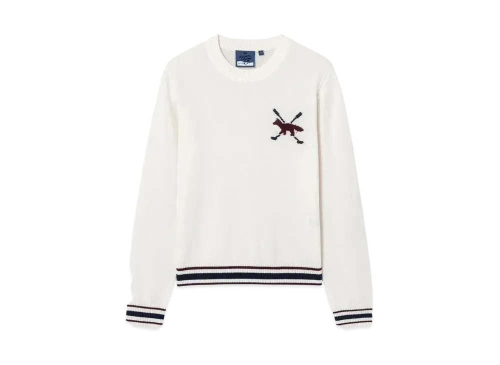 Maison Kitsune Profile Fox Pullover Sweater "Cream"