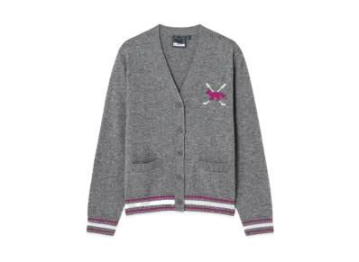 Maison Kitsune Profile Fox Cardigan "Grey Melange"