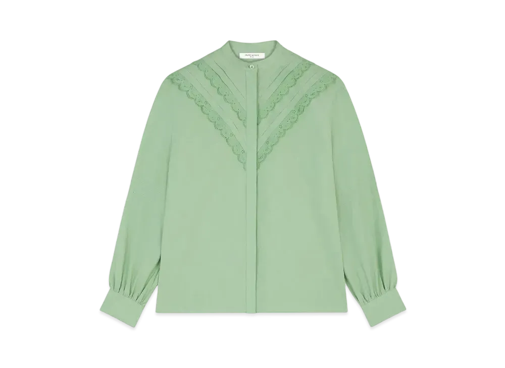 Maison Kitsune Embroidered Blouse "Eucalyptus"