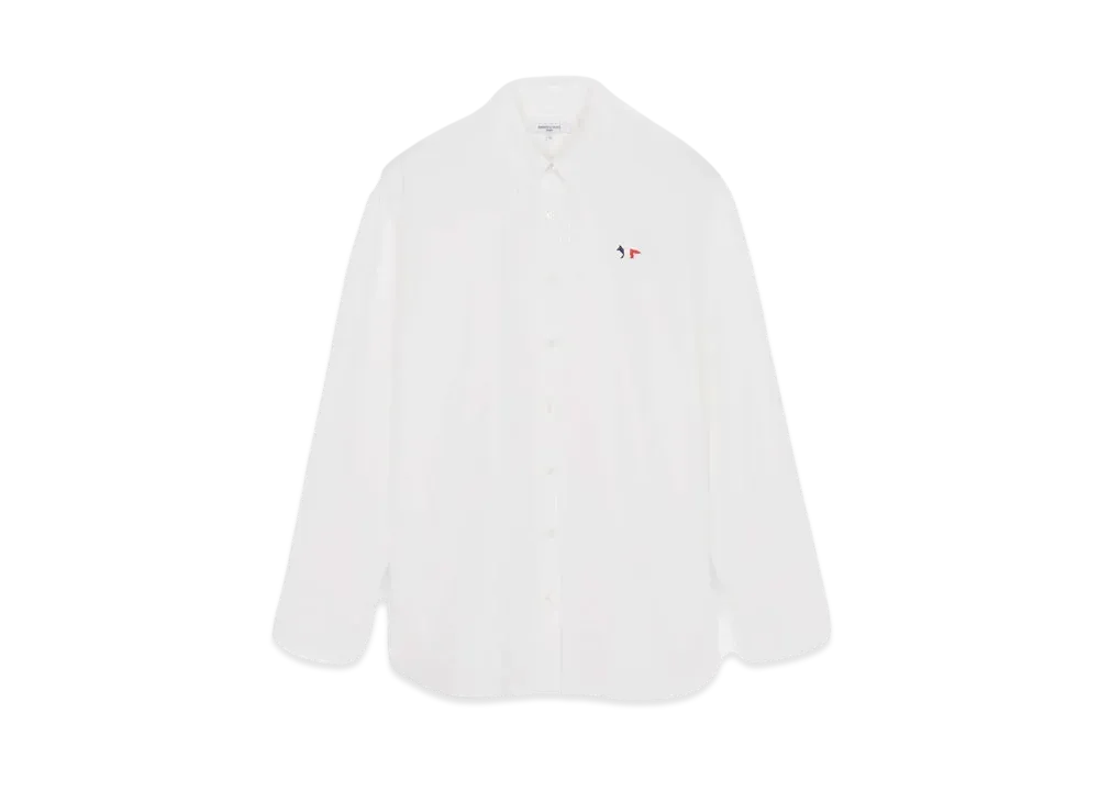 Maison Kitsune Women'S Tricolor Fox Patch Classic Shirt "White"