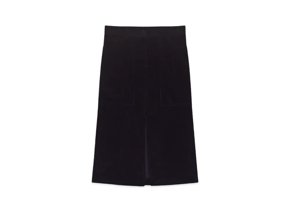 Maison Kitsune Slit Workwear Skirt "Navy"